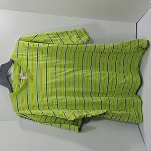 Men's V-neck Striped Shirt- 3XL